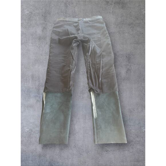 Vtg Black Leather Moto Pants Men’s 38 Biker Rocker Punk Y2K - Picture 4 of 11